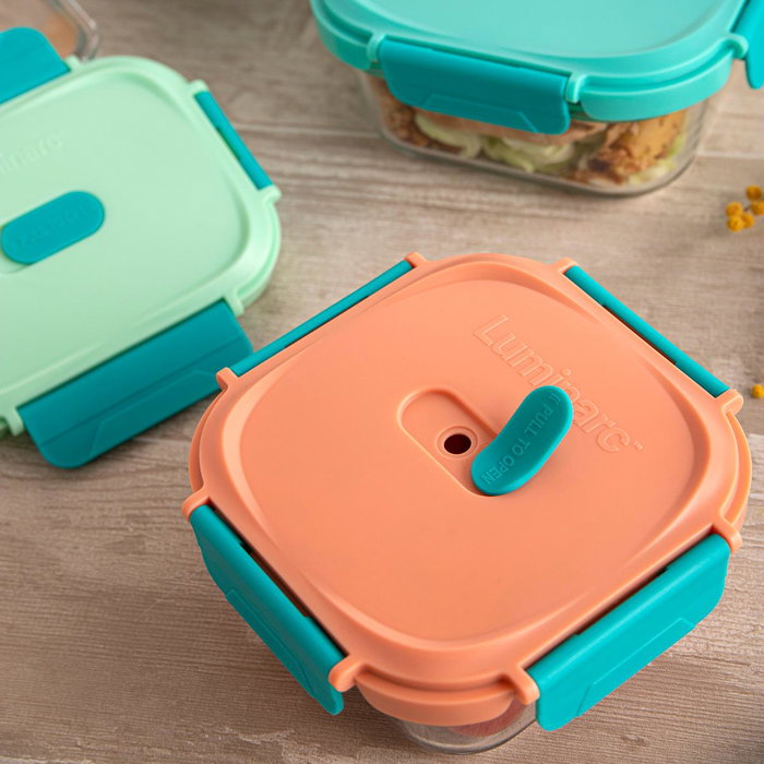 Recipiente Cuadrado Hermético Vidrio Move Box Luminarc 52 cL