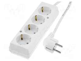 JONEX Prolongador de alimentación 10m 3G1,5mm2 Blanco