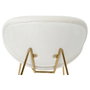 DKD Home Decor Silla de Comedor Terciopelo Blanco y Dorado JIETE POLYESTER