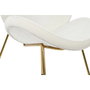 DKD Home Decor Silla de Comedor Terciopelo Blanco y Dorado JIETE POLYESTER