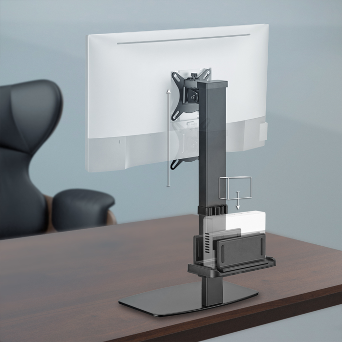 Aisens Soporte de Mesa ECO para Monitor/TV y Mini PC de 17-32 pulgadas, Negro