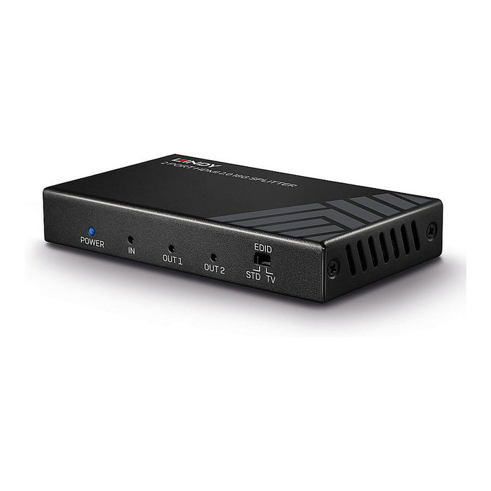 Lindy 38235 Splitter HDMI 2.0 de 2 Puertos con soporte 4K y HDR