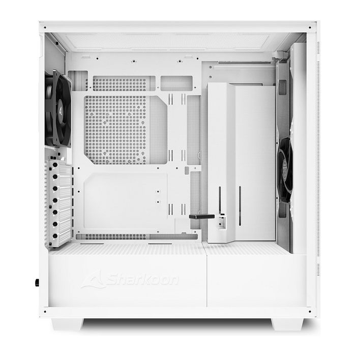 Sharkoon Rebel C50 ATX Full Tower PC Blanco Soporta ATX, micro ATX, Mini-ITX Metal con Filtro Anti-polvo y Gestión de Cables 16.8cm CPU