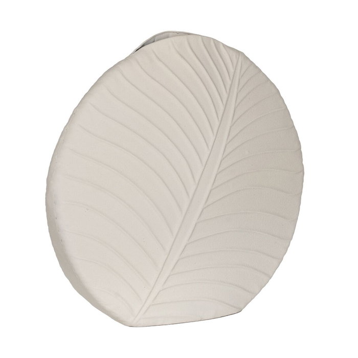 Ixia Jarrón Blanco de Metal Decoración 41,50 x 14 x 41,50 cm Ixia Jarrón Blanco de Metal Decoración 41,50 x 14 x 41,50 cm