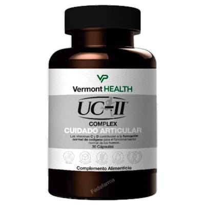 Vermont Health UC-II Complex 30 Cápsulas | Colágeno Tipo II, Glucosamina, Condroitina, Magnesio, Vitamina C D