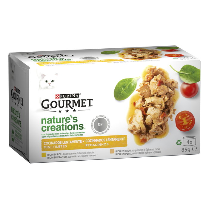 Purina Gourmet Nature's Creations Pollo y Pavo 12x4x85g Purina Gourmet Nature's Creations Pollo y Pavo 12x4x85g