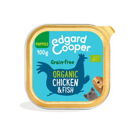 Edgard Cooper EC Canine Puppy Bio Orgánico Pollo y Pescado 17x100g