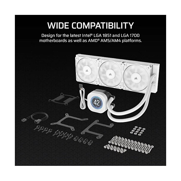 Corsair Nautilus 360 RS LCD Blanco