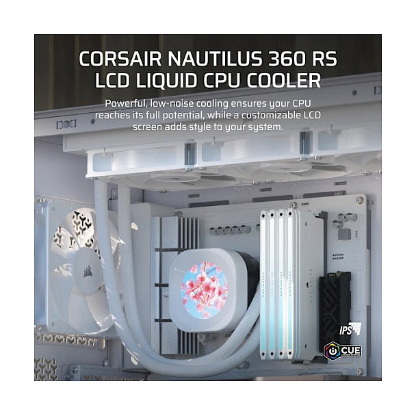 Corsair Nautilus 360 RS LCD Blanco