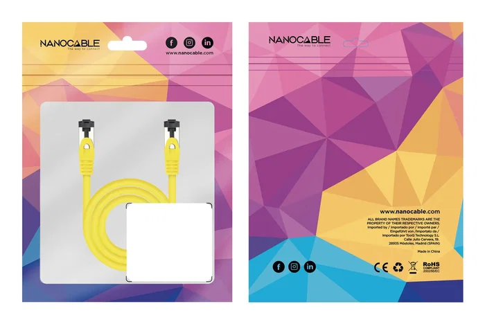 Nanocable Cable de Red Ethernet Cat8.1 S/FTP 40 Gbps, 2 GHz, Blindaje SSTP, Cobre AWG26, LSZH, Color Amarillo, Longitud 2 m Nanocable Cable de Red Ethernet Cat8.1 S/FTP 40 Gbps, 2 GHz, Blindaje SSTP, Cobre AWG26, LSZH, Color Amarillo, Longitud 2 m