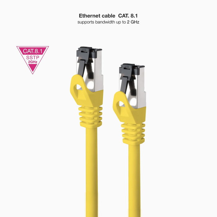 Nanocable Cable de red Cat8.1 SSTP AWG26 2 m Amarillo