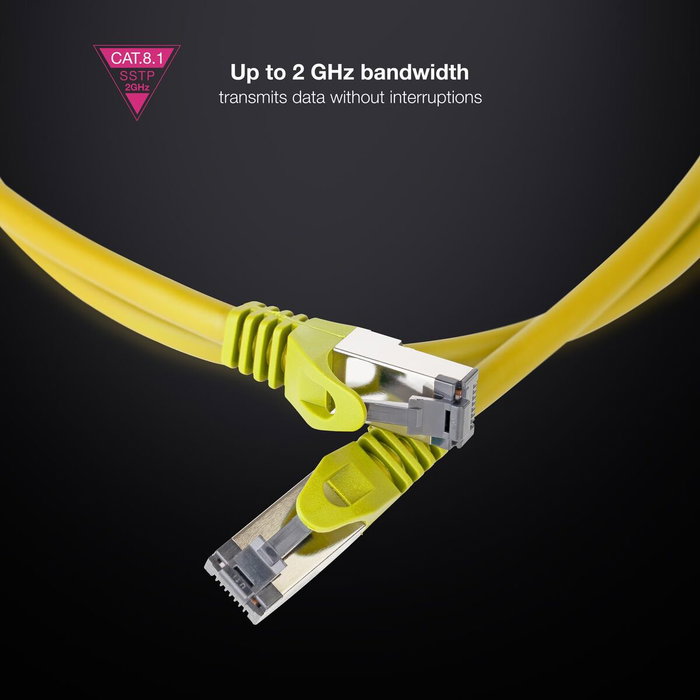 Nanocable Cable de red Cat8.1 SSTP AWG26 2 m Amarillo