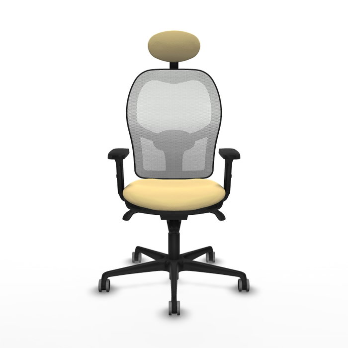 PIQUERAS Y CRESPO Silla de oficina Jorquera con mecanismo Sincro, Crema y Blanco PIQUERAS Y CRESPO Silla de oficina Jorquera con mecanismo Sincro, Crema y Blanco