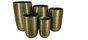 DKD Home Decor Set de 5 Maceteros de Aluminio Envejecido Cobre