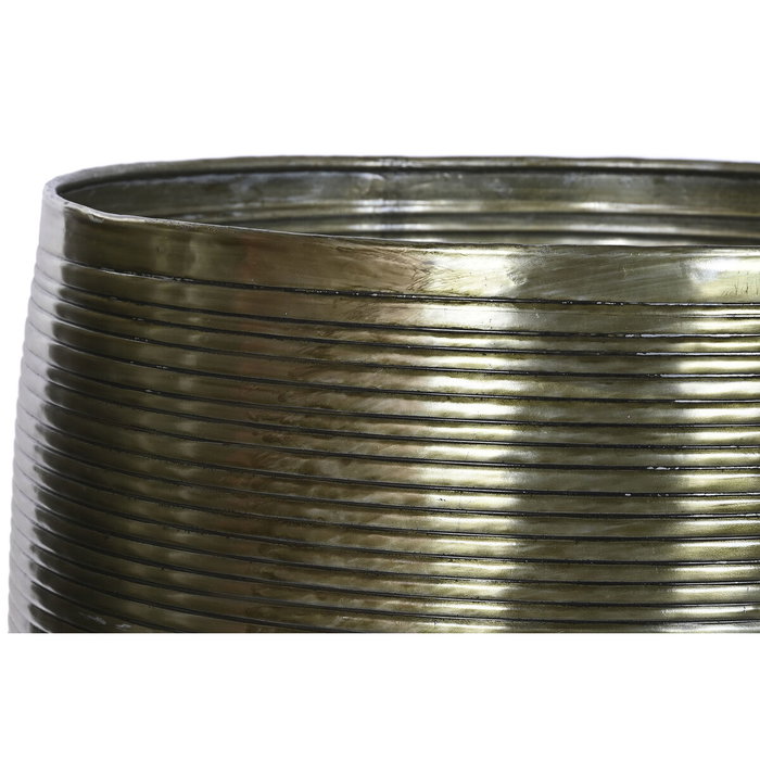 DKD Home Decor Set de 5 Maceteros de Aluminio Envejecido Cobre