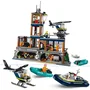 LEGO 60419 City Prisión de Policía de Aguas Profundas Juguete con Helicóptero Barco 7 Minifiguras Figura de Perro