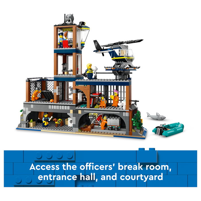 LEGO City 60419 Isla Prisión de la Policía, Estación de Policía en Isla Prisión, Juego de Construcción 980 Piezas para Niños +7 Años LEGO City 60419 Isla Prisión de la Policía, Estación de Policía en Isla Prisión, Juego de Construcción 980 Piezas para Niños +7 Años