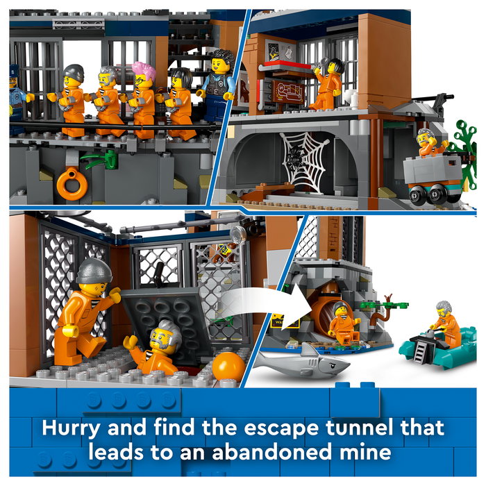 LEGO City 60419 Isla Prisión de la Policía, Estación de Policía en Isla Prisión, Juego de Construcción 980 Piezas para Niños +7 Años LEGO City 60419 Isla Prisión de la Policía, Estación de Policía en Isla Prisión, Juego de Construcción 980 Piezas para Niños +7 Años