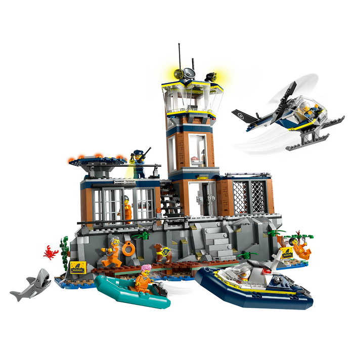 LEGO City 60419 Isla Prisión de la Policía, Estación de Policía en Isla Prisión, Juego de Construcción 980 Piezas para Niños +7 Años LEGO City 60419 Isla Prisión de la Policía, Estación de Policía en Isla Prisión, Juego de Construcción 980 Piezas para Niños +7 Años