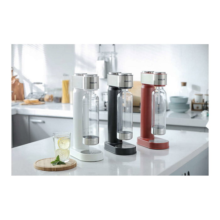 Philips GoZero ADD4902BK SodaStream Wassersprudler con Botella 1 L, Negro, Plástico, 124.5 x 239.5 x 423.5 mm