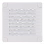 Edm Rejilla ventilación cuadrada con tapones y mosquitera 100x100x7mm ABS Blanca