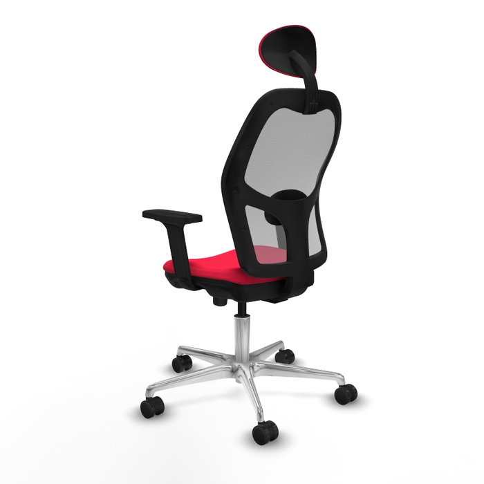 PIQUERAS Y CRESPO Silla de oficina Jorquera con mecanismo Sincro/Traslack, Rojo y Gris PIQUERAS Y CRESPO Silla de oficina Jorquera con mecanismo Sincro/Traslack, Rojo y Gris