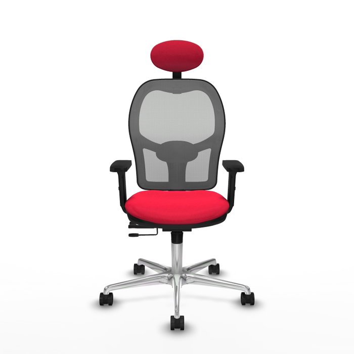 PIQUERAS Y CRESPO Silla de oficina Jorquera con mecanismo Sincro/Traslack, Rojo y Gris PIQUERAS Y CRESPO Silla de oficina Jorquera con mecanismo Sincro/Traslack, Rojo y Gris