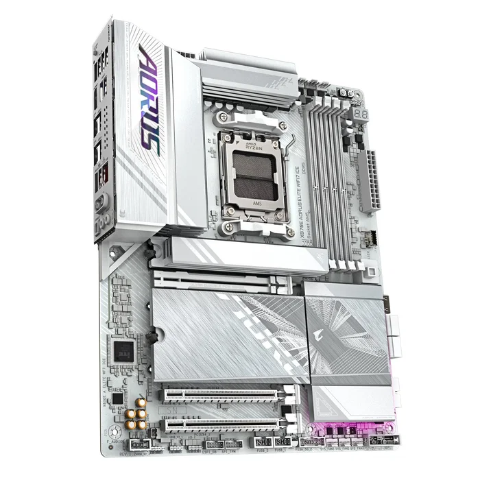 Gigabyte X870E AORUS ELITE WIFI7 ICE Blanco Gigabyte X870E AORUS ELITE WIFI7 ICE Blanco
