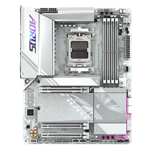 Gigabyte Placa Base 9MX87EE7E-00-G12 X870E AM5 DDR5 Wi-Fi 7 BT 5.4 2.5GbE LAN ATX Blanco