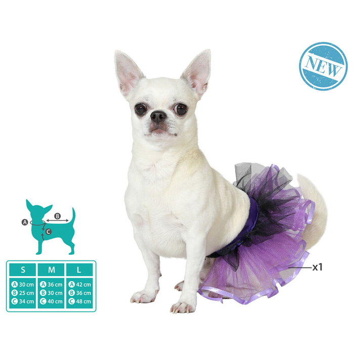 Tutú Disfraz para Mascota Circo - Morado, Talla M Tutú Disfraz para Mascota Circo - Morado, Talla M