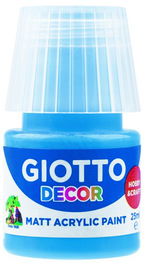 Pintura Acrilica Giotto 25 Ml (Bote) Azul Cyan (Set de 6)