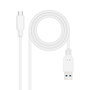 Nanocable Cable USB-C a USB-A 3.1 Gen2 10 Gbps, 1.5 m, Blanco