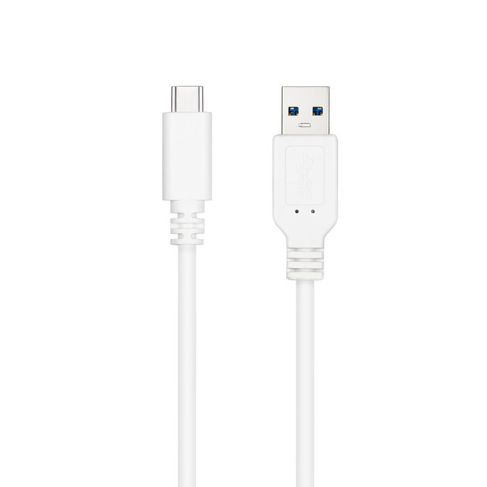 Nanocable Cable USB-C a USB-A 3.1 Gen2 10 Gbps, 1.5 m, Blanco