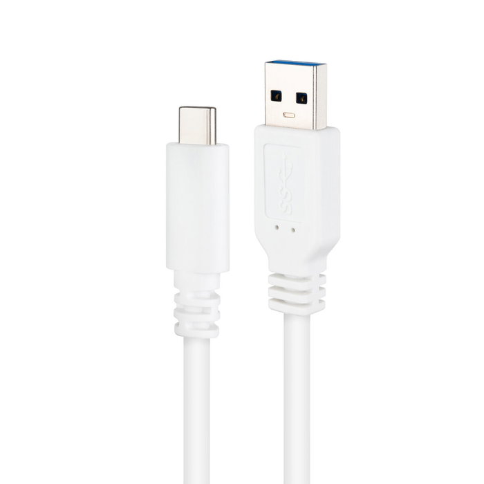Nanocable Cable USB-C a USB-A 3.1 Gen2 10 Gbps, 1.5 m, Blanco