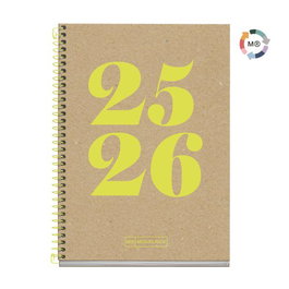 Agenda Escolar (2025-26) Miquelrius Recycled Espiral Tapa Extra Activa 8º 117X174 D/P Year
