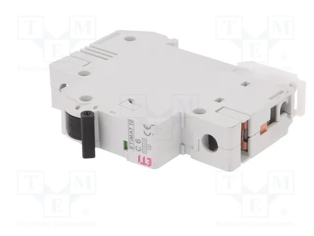 ETI POLAM Interruptor magnetotérmico ETIMAT 10 1P C6 6A 10kA