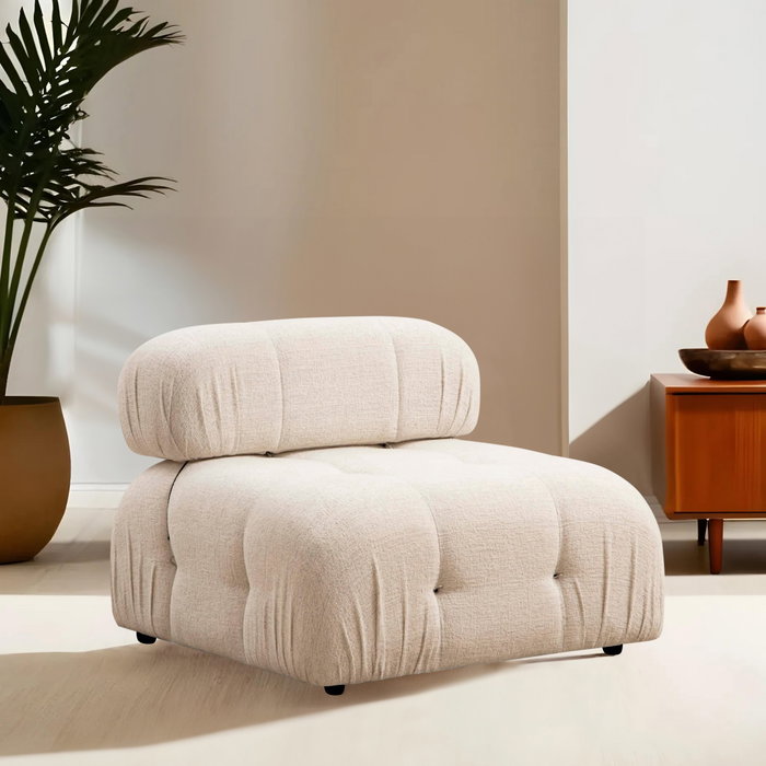 Atelier Del Sofa Bubble O1 Sofá de 1 Plaza Cream Bouclette Tapizado Poliéster Diseño Escandinavo