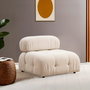 Atelier Del Sofa Bubble O1 Sofá de 1 Plaza Cream Bouclette Tapizado Poliéster Diseño Escandinavo