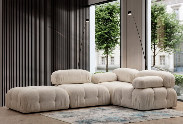 Atelier Del Sofa Bubble O1 Sofá de 1 Plaza Cream Bouclette Tapizado Poliéster Diseño Escandinavo