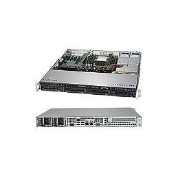 Supermicro CSE813MFTQC-R407CB - Chasis 1U Rack Negro para 4 HDD/SSD SATA/SAS con Fuente de Alimentación 400W Platinum