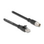 DeLOCK Cable de red M12 X-codificado 8 pines a RJ45 Cat.5e S/FTP 10 m Negro