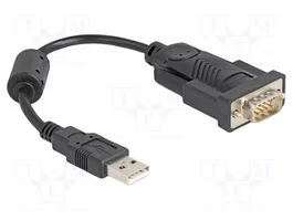 DeLOCK Adaptador USB 2.0 Tipo A a RS-232 D-Sub 9 pines 64276 con núcleo de ferrita
