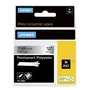 Dymo Rhino Cinta de Etiquetas Industrial 12mm x 5,5m Negro sobre Plata