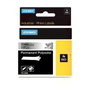 Dymo Cinta de Etiquetas Industrial Rhino ID1-12, Negro sobre Plateado, 12mm x 5,5m