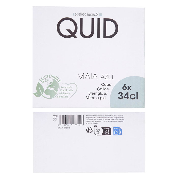Copa Vidrio Maia Quid 34 cL (24 Unidades)