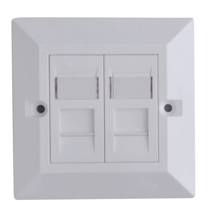 Lanview Placa frontal CAT6 Doble Gang 86*86mm Lanview Placa frontal CAT6 Doble Gang 86*86mm