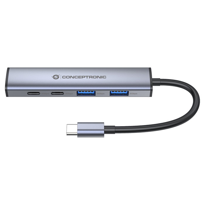 Conceptronic HUBBIES22G Hub USB-C con 5 puertos y 100W PD