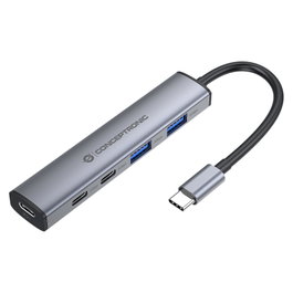 Conceptronic HUBBIES22G Hub USB-C con 5 puertos y 100W PD