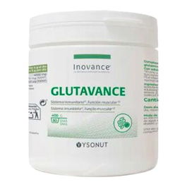 INOVANCE Glutavance Stevia 400Gr. Suplemento de Glutamina con Zinc y Vitamina D, Edulcorado con Stevia
