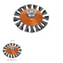 WOLFPACK LINEA PROFESIONAL Cepillo Oblicuo de Acero Trenzado M14 100 mm